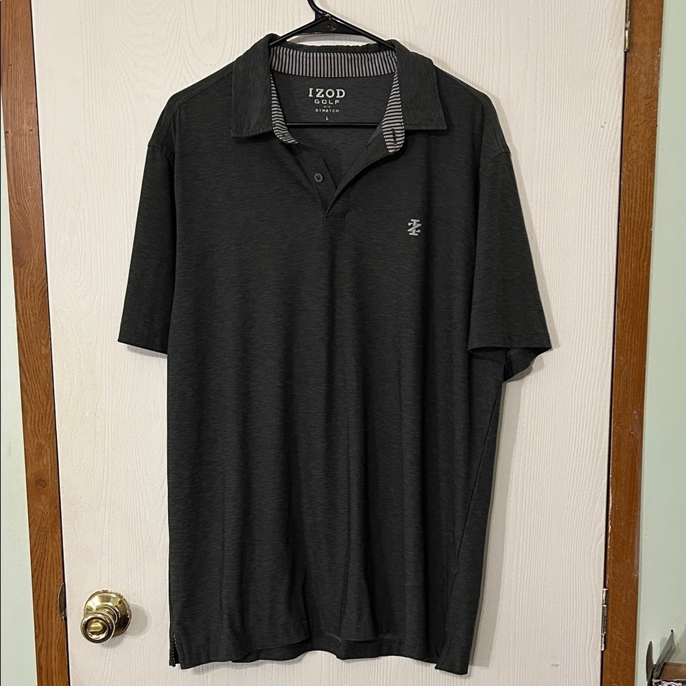 IZOD Men's Dark Gray Polo Shirt Size L